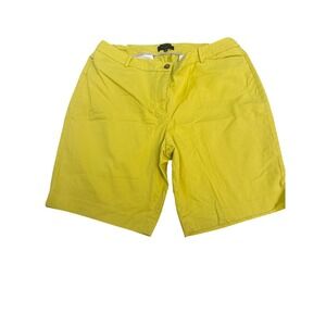 Talbots Woman The Perfect Short Yellow Bermuda Shorts Elastic Back Size 18W